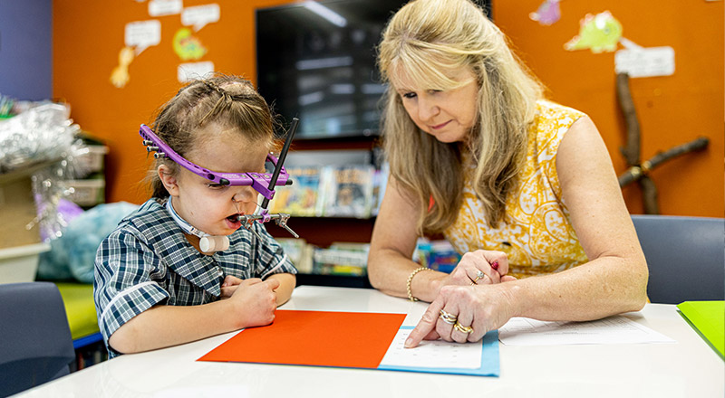 Student with additional needs at St Michael's Catholic Primary Baulkham Hills