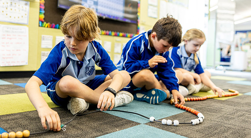 Students learning maths at St Michael's Catholic Primary Baulkham Hills