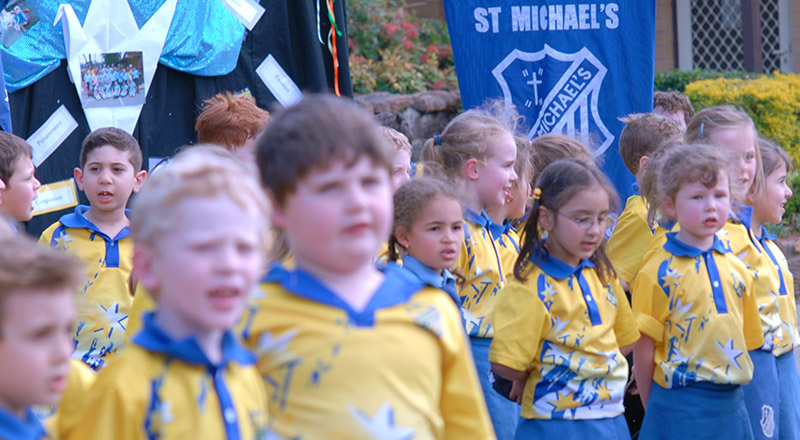 Student assembly at St Michael's Catholic Primary Baulkham Hills