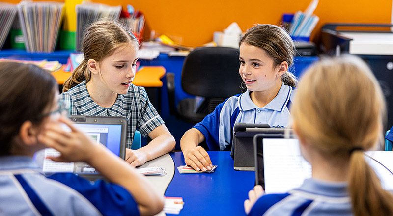 Classroom activity at St Michael's Catholic Primary Baulkham Hills