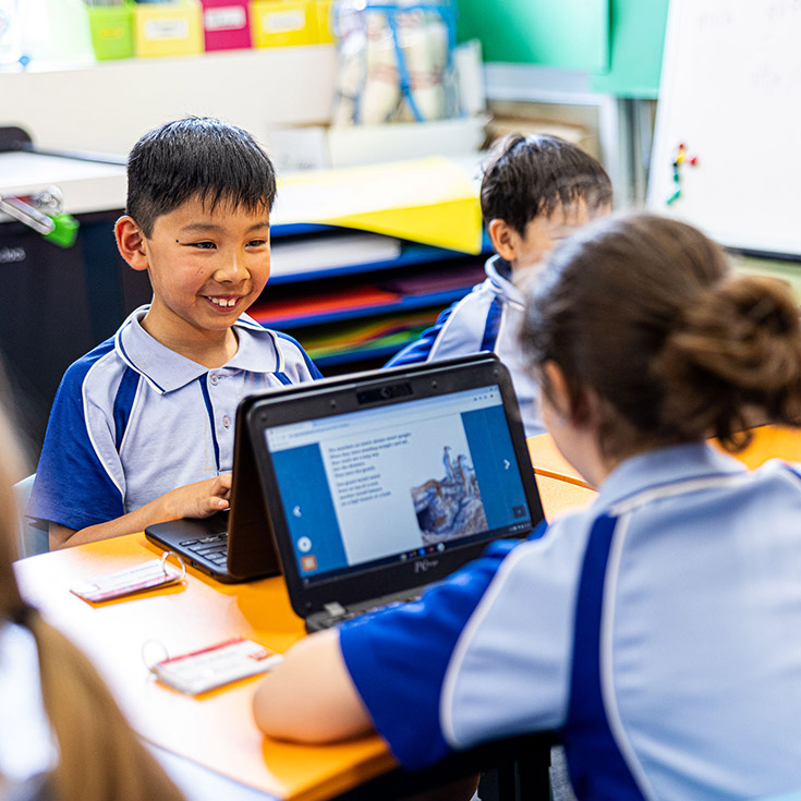 Students in classroom at St Michael's Catholic Primary Baulkham Hills