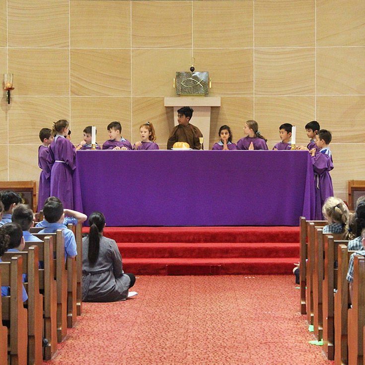 Performing the Last Supper at St Michael's Catholic Primary Baulkham Hills