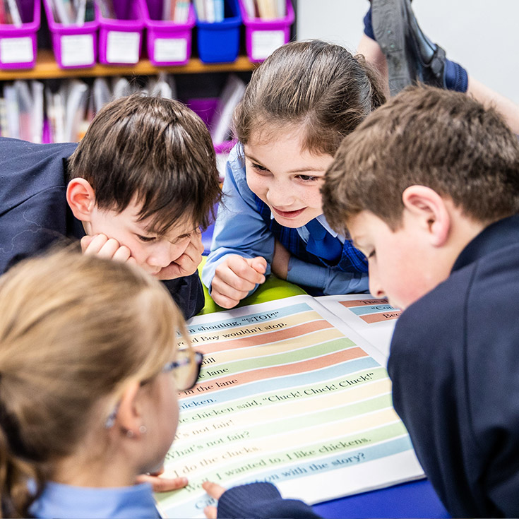 Students collaborating at St Michael's Catholic Primary Baulkham Hills